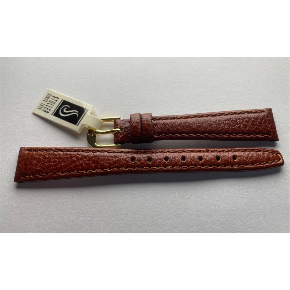 Stuller 14MM Regular Textured Calf Tan Watch Band